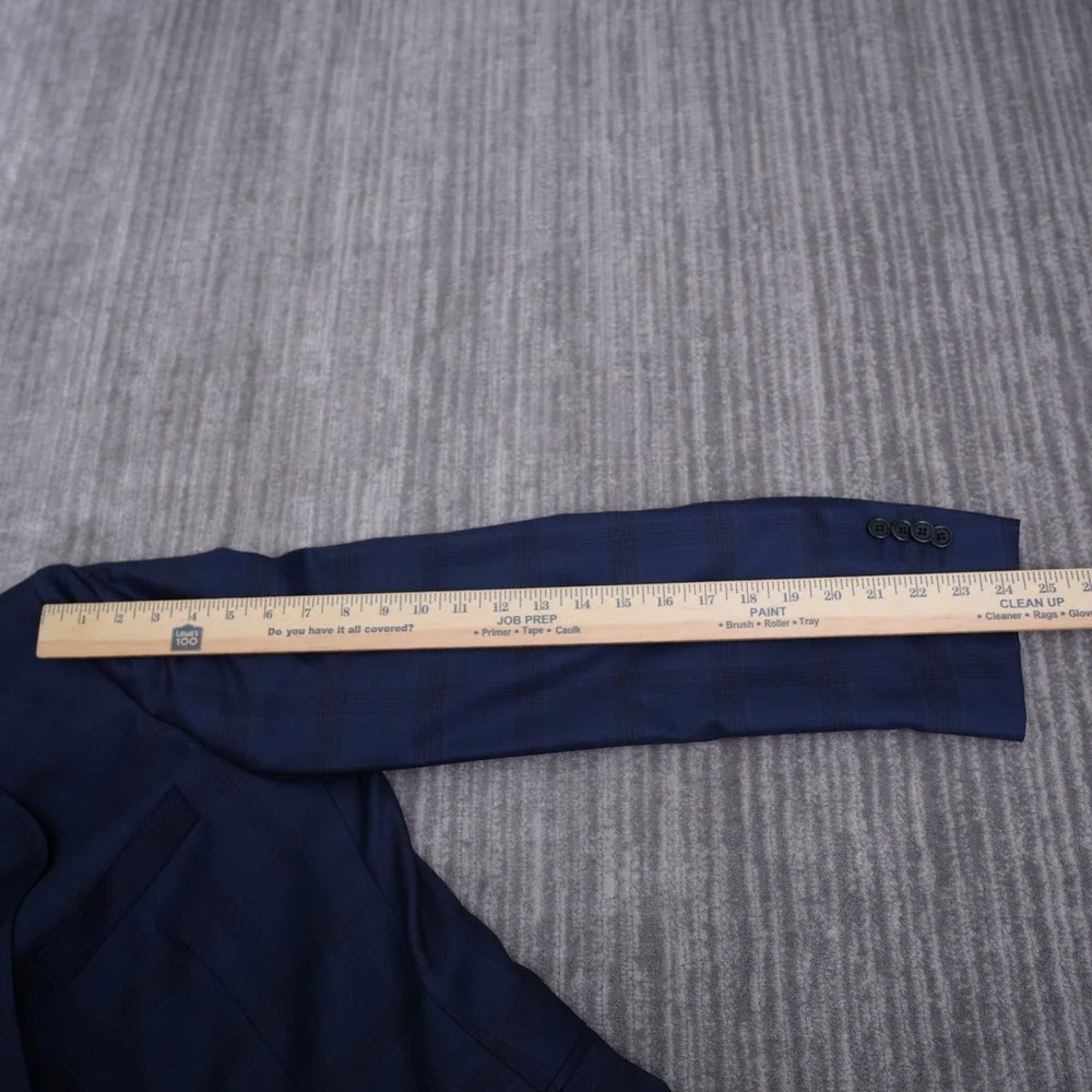 Saks Fifth Avenue Mens Navy Blue Zegna Wool Blazer Sport Coat Made in Italy 40R - Picture 6 of 11